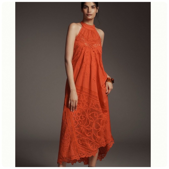 NWT Anthropologie Halter Cutwork Lace Dress, XS - Picture 3 of 17